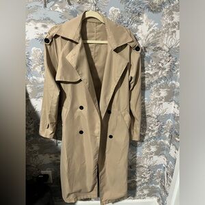 Tan thin trench coat